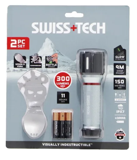 Swiss Plus Tech Linterna 300 Lumenes Max