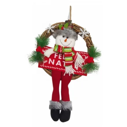 Adorno Navideno Guirnalda L8 260 Muneco Nieve