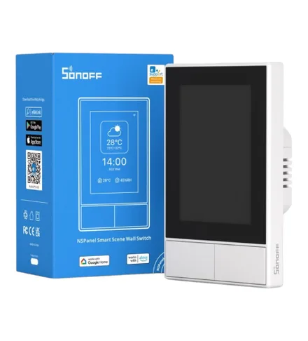 SONOFF INTERRUPTOR INTELIGENTE PAREDE WIFI NSPANEL-USW BRANC