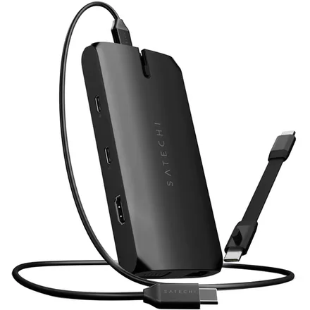 Adaptador USB-C Satechi ST-UCMBAK ON-THE-GO Multiport Adapter - Black