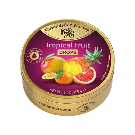 Caramelos Cavendish Harvey Tropical Fruit Drops 200g