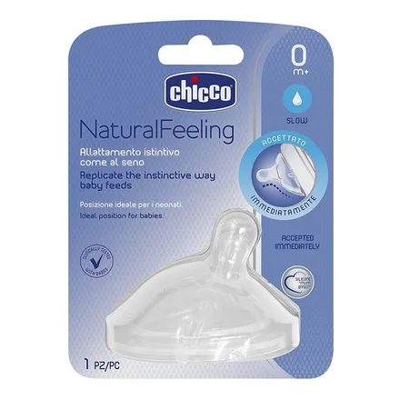 Tetina Silicona Flujo Lento Chicco Feeling 0M Plus 10