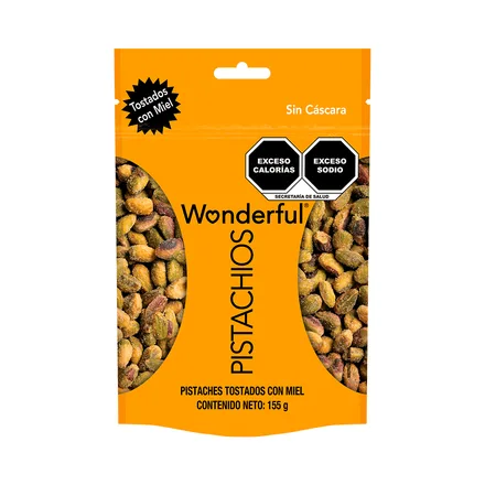Pistachos Wonderful Sin Cascara Tostados Con Miel 155g