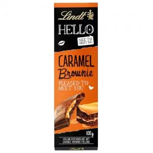 Barra Chocolate Lindt Hello Ao Leite Brownie Caramelo 100g