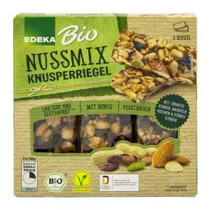 BARRA CEREAL MIX DE CASTANHAS CAIXA 3X25G EDEKA