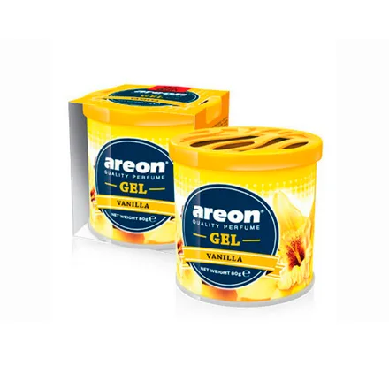 Ambientador Auto Areon Gel Lata Vainilla 80 Gr