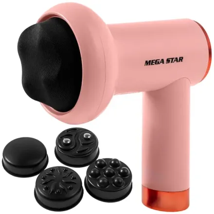 Megastar Masajeador Muscular 5 Cabezales Recargable