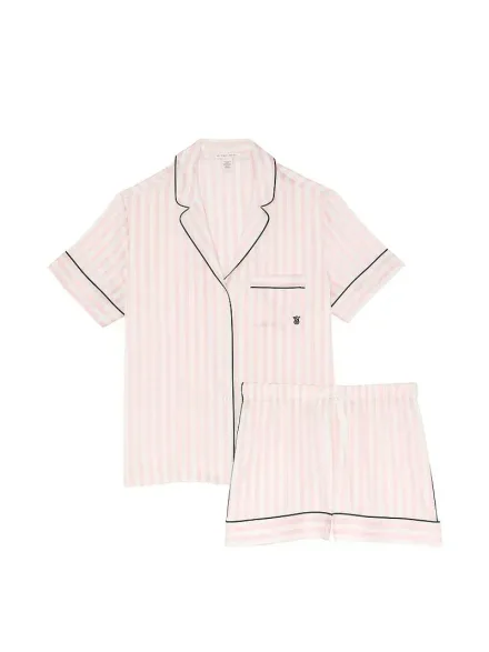 VICTORIA'S SECRET PIJAMA SHORT ROSA CON RAYAS #36007336 (T) M