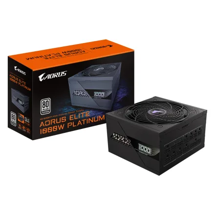 Fonte Gigabyte Aorus Elite Gp Atx 80 Plus Platinum Pfc Ativo Modular Bivolt