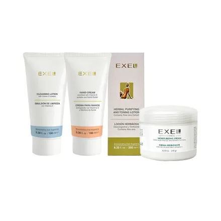Set Tratamiento Hidratacion Exel Professional Line 4 Piezas