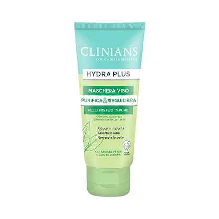 Mascarilla Facial Clinians Hydra Plus Oil Purifica Riequilibra 75ml