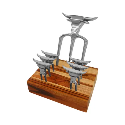 Tridente Con Soporte Grilazer 7 Piezas