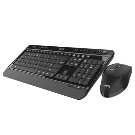 Kit Teclado Quanta + Mouse Wireless QTKTM1600 2.4Ghz (Portugues) - Negro s