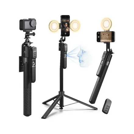 Concept Baston Selfie Ms 51 Con Luz Tripode KF15 0006