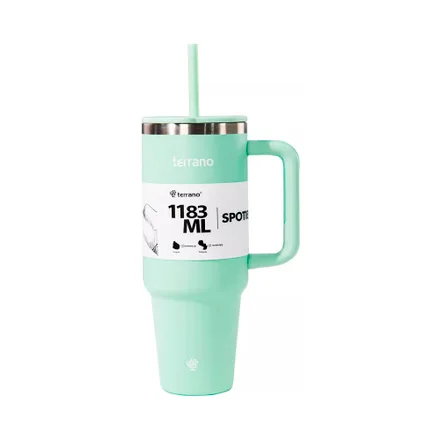 Vaso Termico Terrano Spotie Cup de 1.183mL - Verde Agua