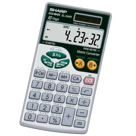 Calculadora de Conversão Métrica Sharp EL-344RB – Prata