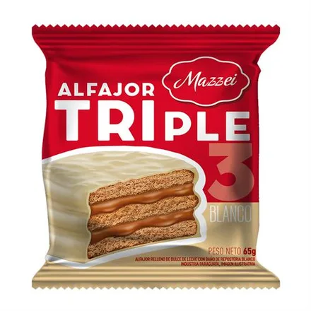 Alfajor Triple Mazzei 65GR