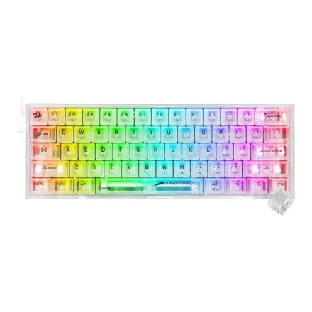 REDRAGON TECLADO FIZZ K617CT-RGB MECHANICAL ING TRANSPARENTE