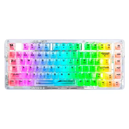 Teclado Gamer Redragon Elf Pro Rgb Switch Translucent Custom Layout 78 Transparente