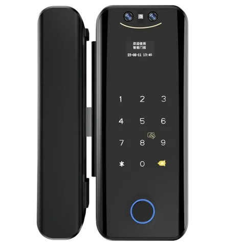 Fechadura Digital Tuya Ble 3D Face Id Vidro Pret