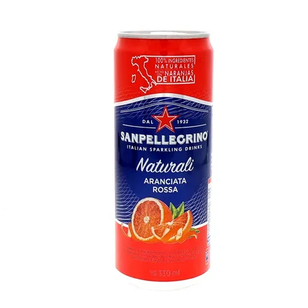 Saborizada Sanpellegrino Aranciata Rossa Lata 330ml
