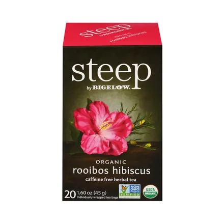 Te Bigelow Steep Organic Rooibos Hibiscus 20