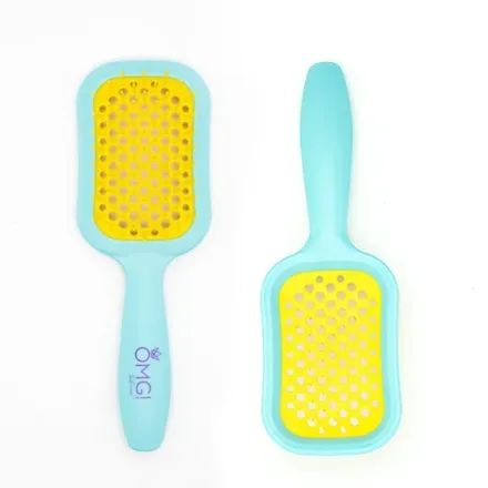 OMG CEPILLO P/CABELLO THERMIC VENTED CELESTE/AMARILLO