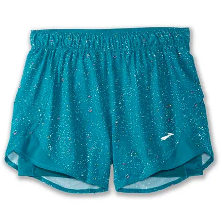 Short Brooks Feminino Chaser 5 2 In 1 Lagoon