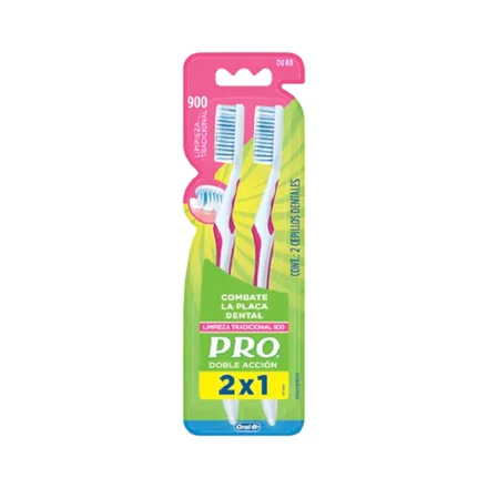 Cepillo Dental Oral Pro Doble Accion 2 Piezas