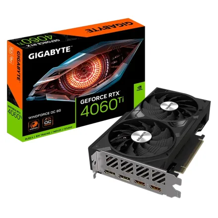 Placa Video Gigabyte Geforce Rtx 4060 Ti Windforce Oc Gddr 6 Gv 8GD