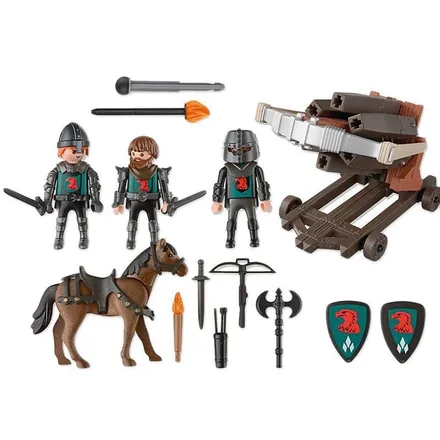 Playmobil Multiple Disparos Con Caballeros 4868