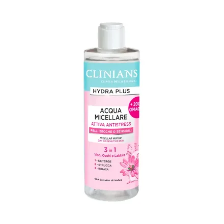 Micelar Clinians Hydra Plus Attiva Antistress 3 En 1 400ml