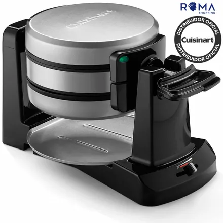 Wafleira Belga Duplo Cuisinart WAF-F40NAS Flip Giratória 1400W Inoxidável 110V