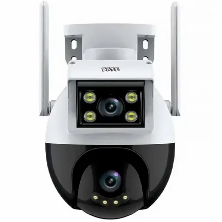 Câmera IP Satellite A-CAM008D HD com Wi-Fi - Branco Preto