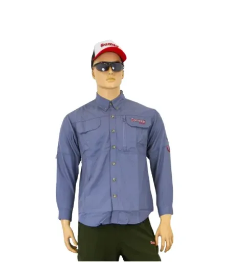 SUMAX CAMISA DE PESCA BSW2302-GA GRIS AZUL MANGA LARGA (T) XXL