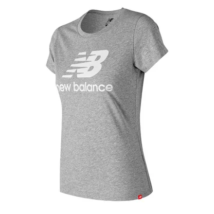 Camiseta New Balance Feminino Stacked Logo L Cinza – WT31546AG