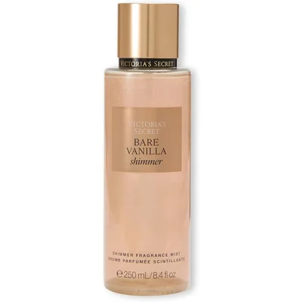 Colonia Spray Feminino Victoria Secret Bare Vanilla Shimmer Brume Parfumee 250ml