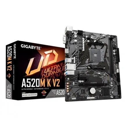 Placa Mae Gigabyte V2 2 AM4 Chipset A520 Ddr 4 Matx