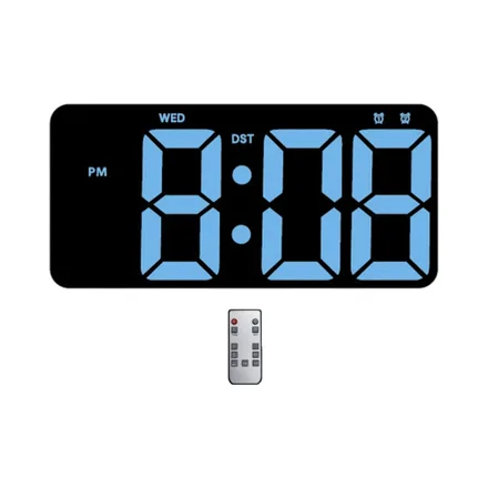 Reloj Digital De Pared Satellite Ac T7011 Led Azul