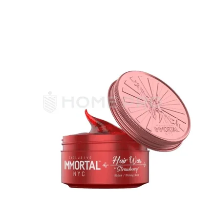 Pomada Modeladora Immortal Hair Wax Strawberry Vermelho 50ml