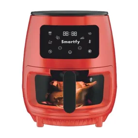 Fritadeira Air Fryer Smartfy AF03R 3.6L C/Vidro Vermelh...