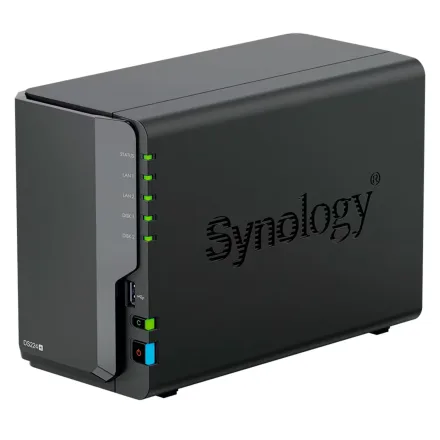 Servidor Nas Storage Synology DiskStation DS224+ Intel Celeron J4125 - Preto