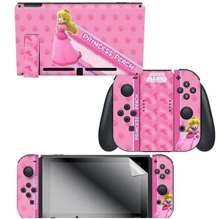 Adesivo Nintendo Switch Super Mario Princess Peach 2 Adesivos