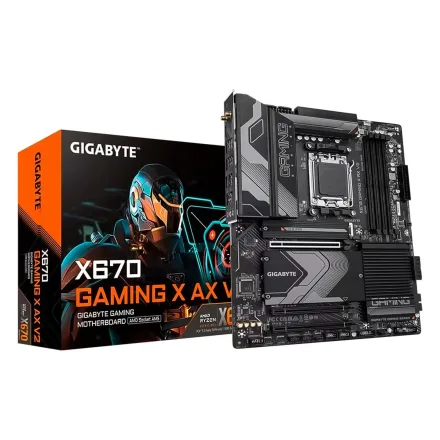 Placa Mae Gigabyte X670 Gaming Ax V2 Ddr 5 Socket AM5 Chipset Atx