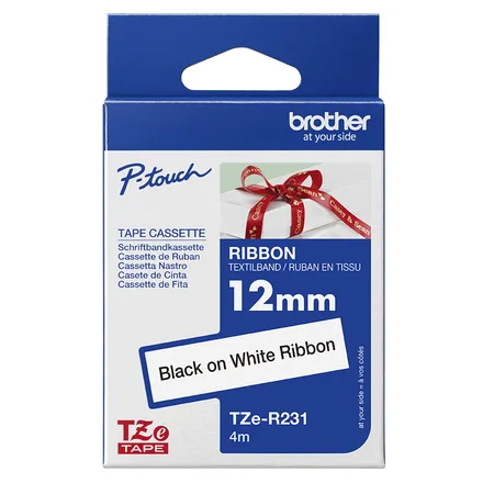 BROTHER CINTA ROTULADORA TZER231 12MM NEGRO/BLANCO