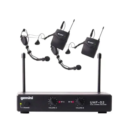 Microfone Gemini Uhf 02HL Cabeca Duplo