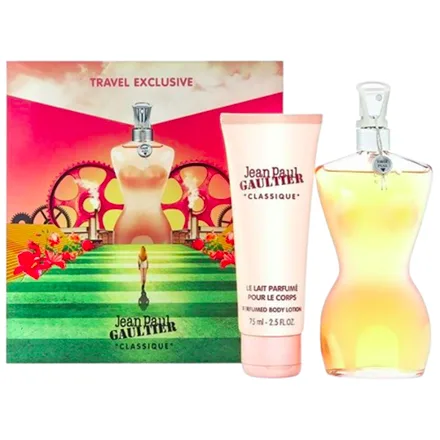 Set Jean Paul Gaultier Classique Perfume Locion Edt Femenino 100 75ml