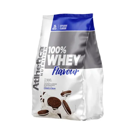 Suplemento Atlhetica 100 Whey Flavour Cookies 900 Gr