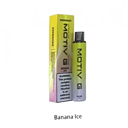 Pod Descartavel Wismec Motiv 2500 Puffs 5 Salt Nic Bat Recarregavel Banana Ic