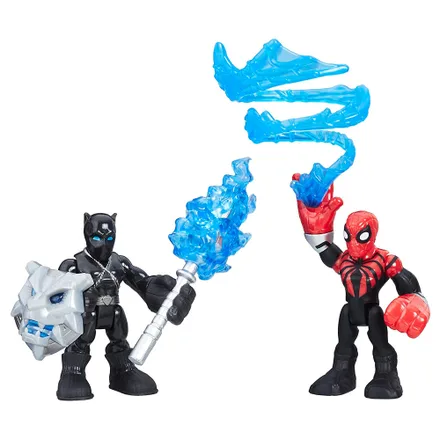Bonecos Hasbro E2534 SHA Power UP Spiderman And Black Panther